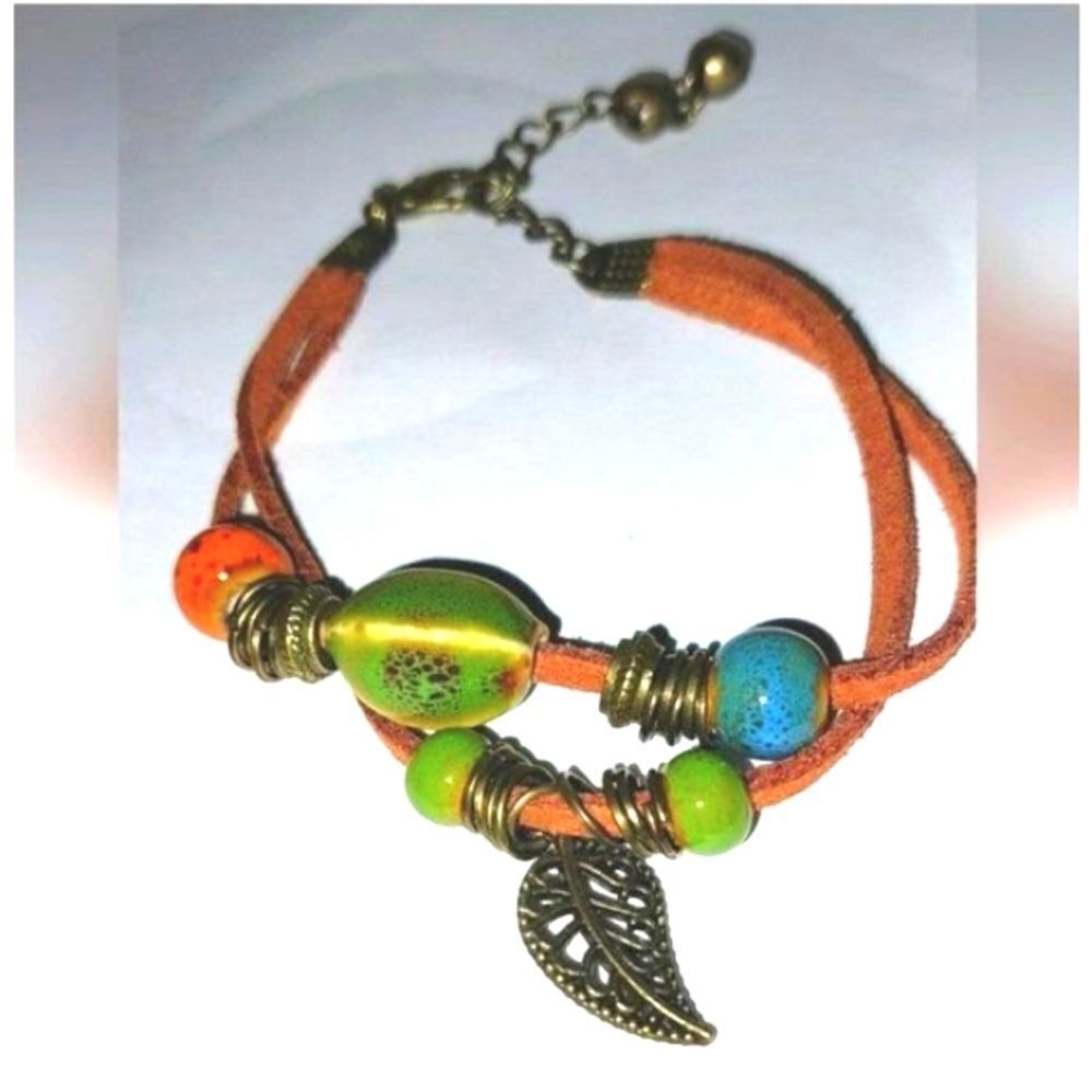 Vintage ethnic style beaded unisex adjustable bracelet